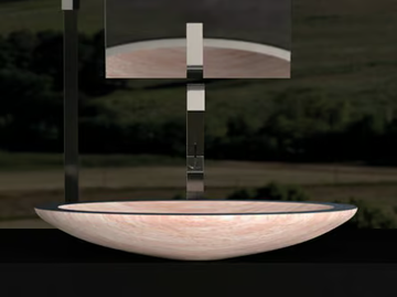 ARES - Countertop oval washbasin by Glass Design - view 2